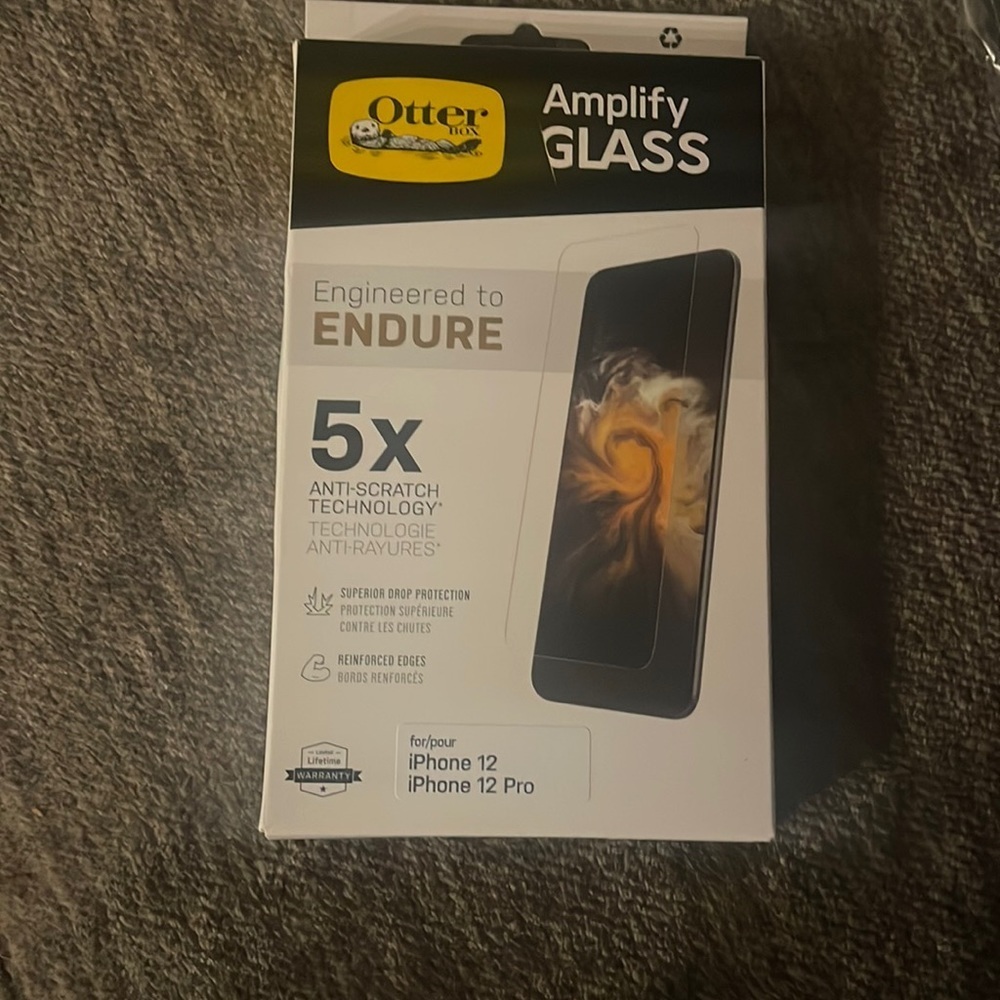 OtterBox Apple iPhone 12‎ &  Pro Amplify Antimicrobial Glass Screen Protector